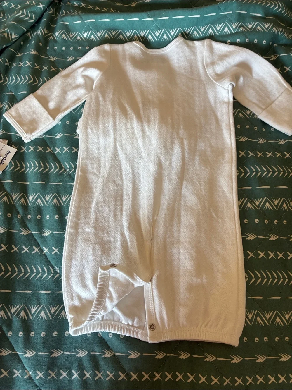 Little Me White Newborn Gown with Matching Hat- NWT